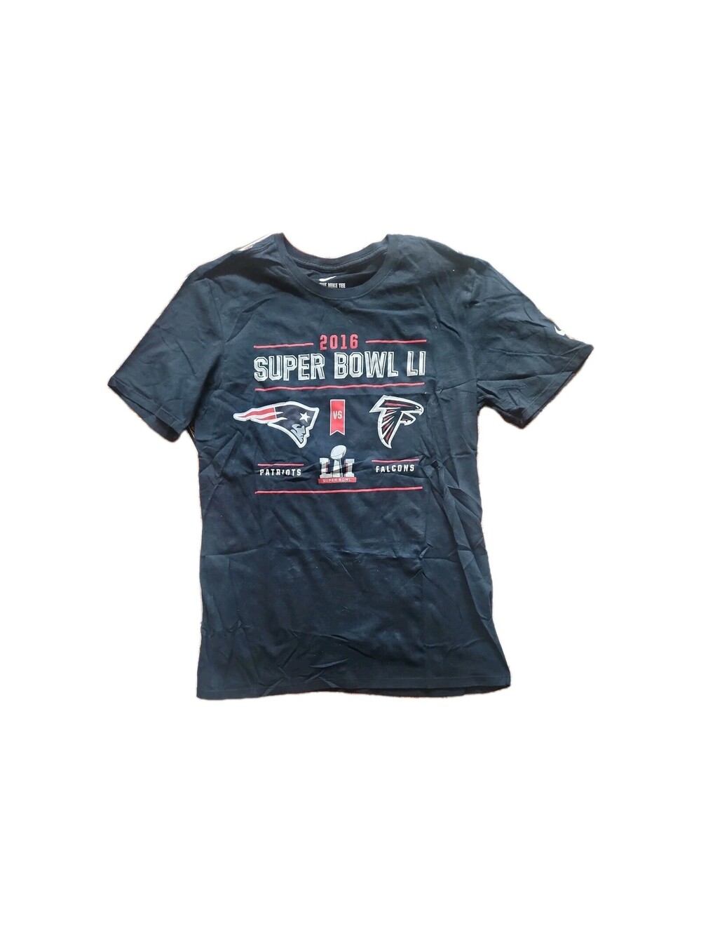 Nike Black Super Bowl 51 Patriots Falcons T-shirt Short Sleeve Medium